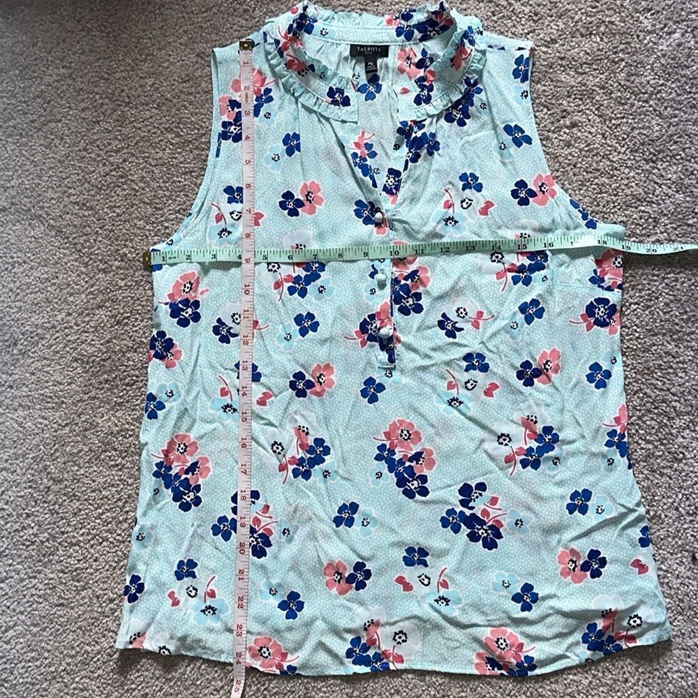 Talbots Ruffle Trim Shell Top! - Picture 11 of 14